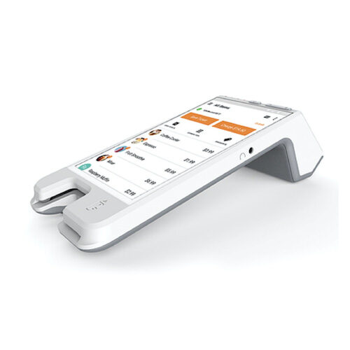 This small yet powerful payment device includes a 5" HD touchscreen and barcode scanner.